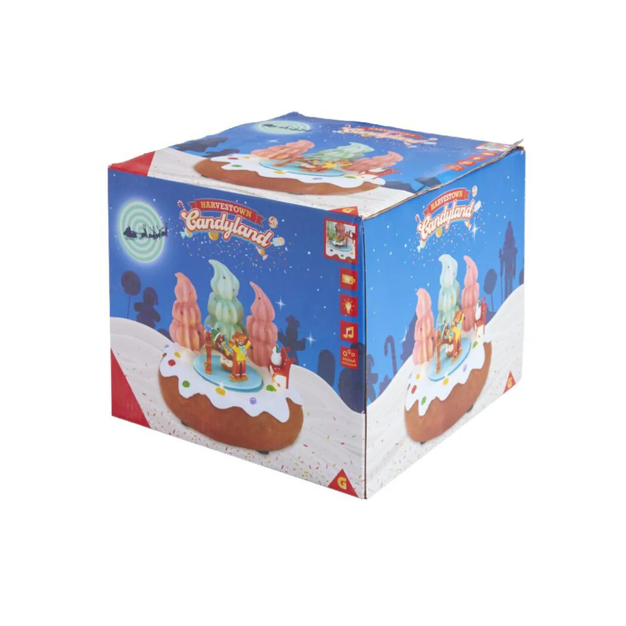 Scène lumineuse de Noël banquise à piles H9cm