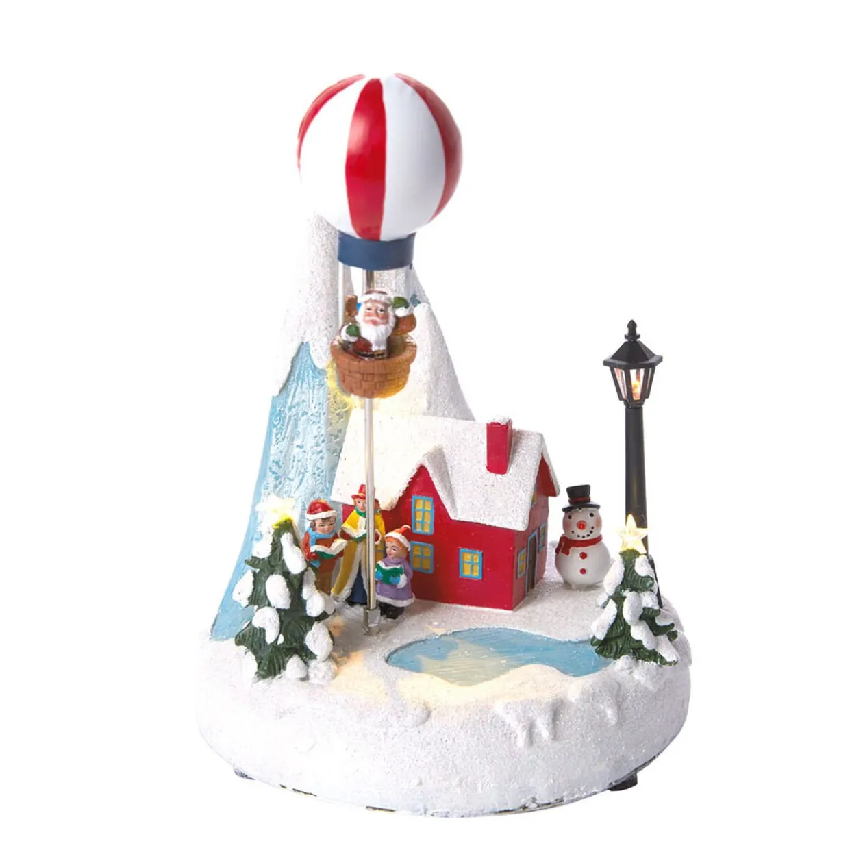 Scène village animé de Noël lumneux 4 LED