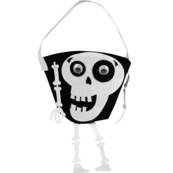 Seau à bonbons en feutrine Halloween orange noir violet ou vert