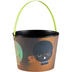 Seau à bonbons Halloween avec effet d'optique multicolore