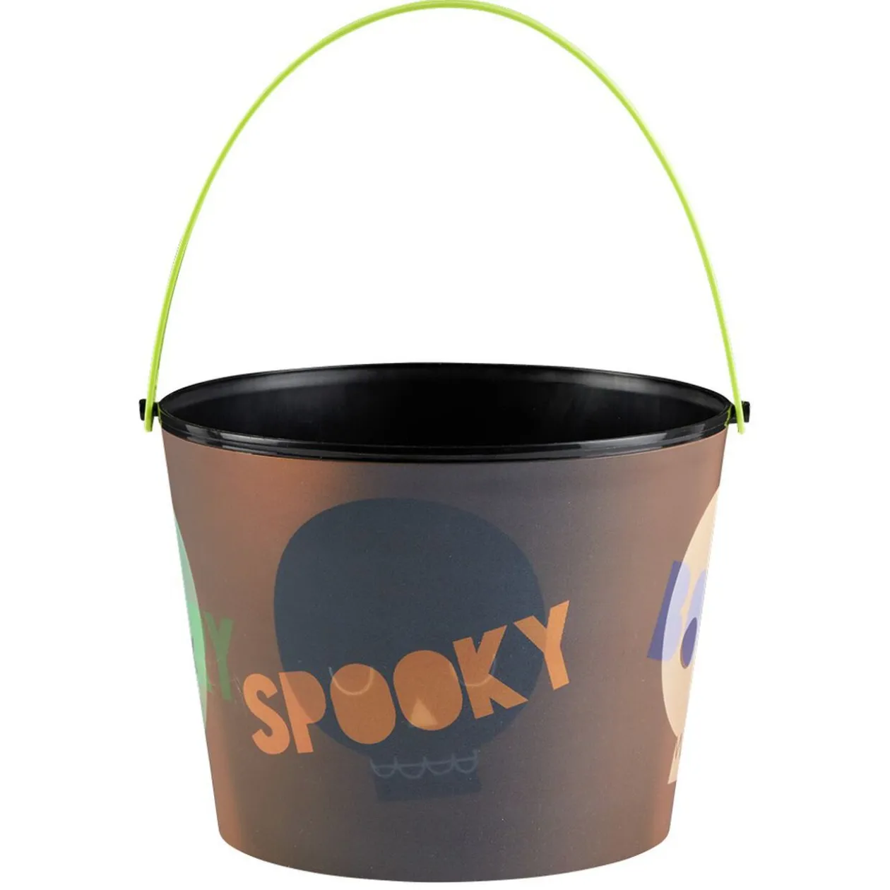 Seau à bonbons Halloween avec effet d'optique multicolore