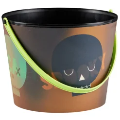 Seau à bonbons Halloween avec effet d'optique multicolore