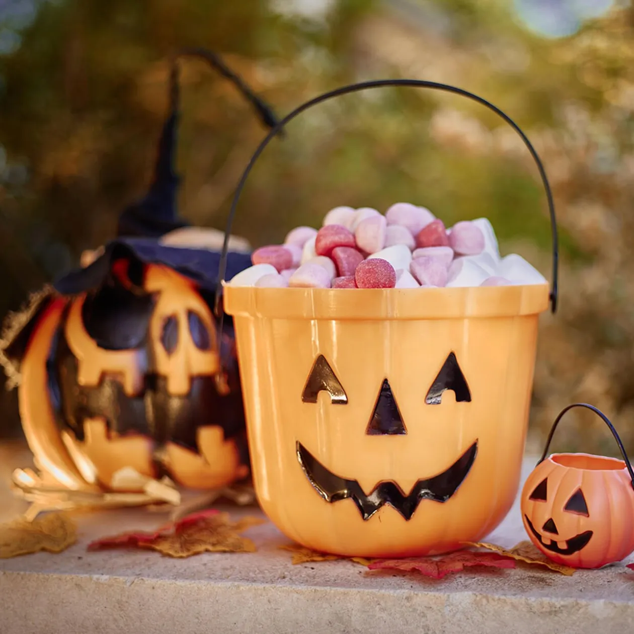 Seau à bonbons Halloween design citrouille