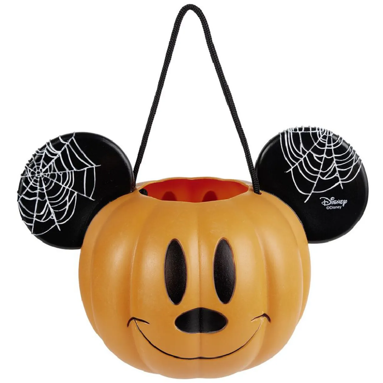 Seau à bonbons Halloween Disney Mickey orange et noir 26x18xH16cm