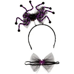 Serre tête adulte Halloween araignée géante et tour de cou
