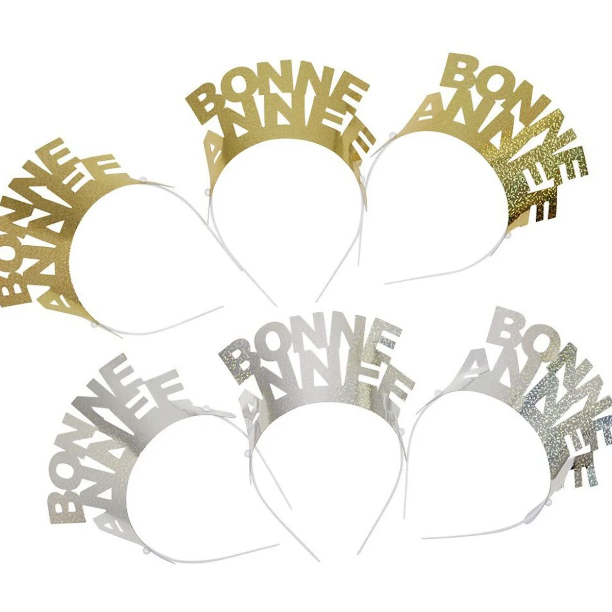 Serre tête Bonne Année holographique x 6