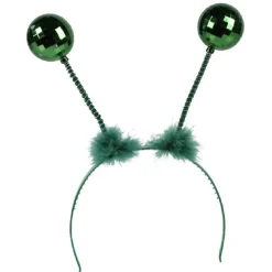 Serre tête boule à facette avec plume fantaisie