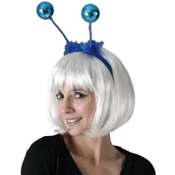 Serre tête boule à facette avec plume fantaisie