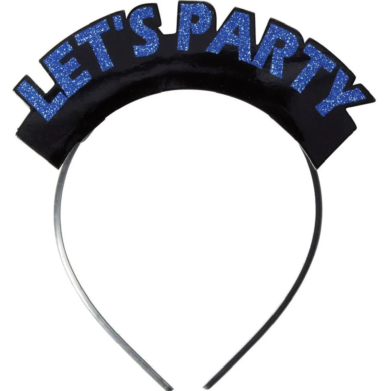 Serre-tête avec inscription LET'S PARTY gris argenté