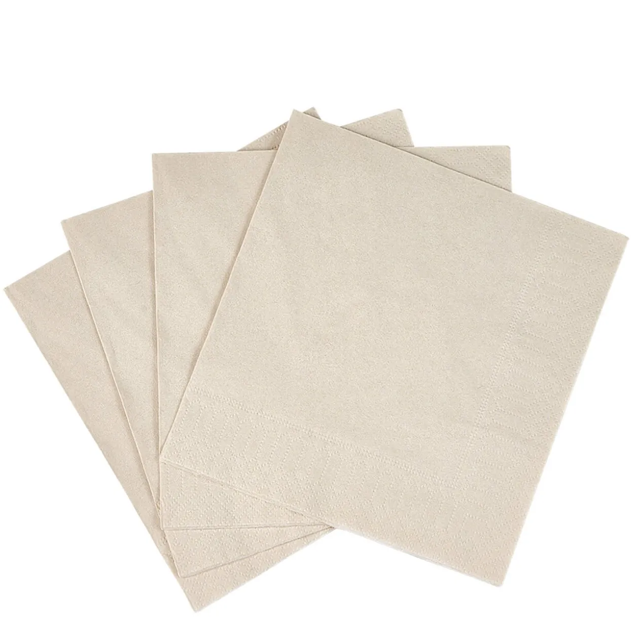 Serviette carré unie blanc lin 2 plis en papier x50