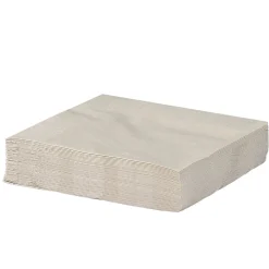 Serviette carré unie blanc lin 2 plis en papier x50