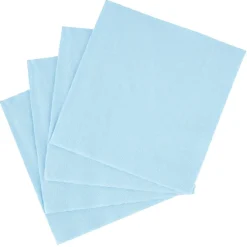 Serviette carré unie bleu clair 2 plis en papier x50