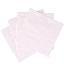 Serviette carré unie rose pâle 2 plis en papier x50