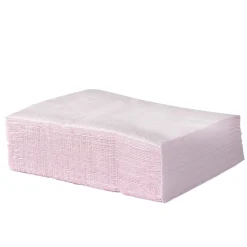 Serviette carré unie rose pâle 2 plis en papier x50