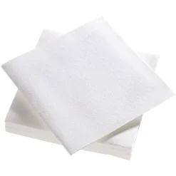 Serviette carrée airlaid effet tissu blanc x25
