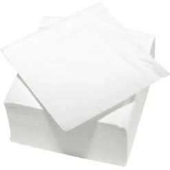 Serviette carrée blanche 2 plis en papier x100