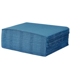Serviette carrée bleu canard 2 plis en papier x40