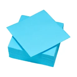 Serviette carrée bleu clair 2 plis en papier x40