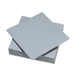 Serviette carrée gris clair 2 plis en papier x40