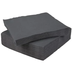 Serviette carrée gris foncé 2 plis en papier x40