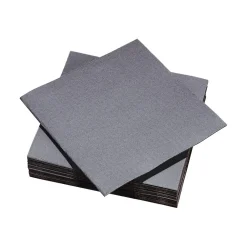 Serviette carrée gris foncé 2 plis en papier x40