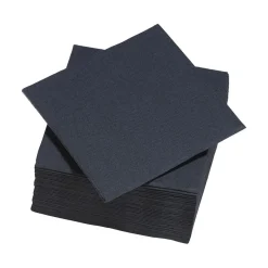 Serviette carrée noire Tex Touch 2 plis en papier x40