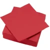 Serviette carrée rouge 2 plis en papier x40
