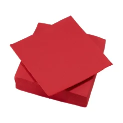 Serviette carrée rouge 2 plis en papier x40
