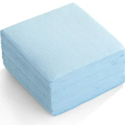 Serviette cocktail carrée bleu clair 2 plis en papier x40