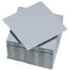 Serviette cocktail carrée gris clair 2 plis en papier x40