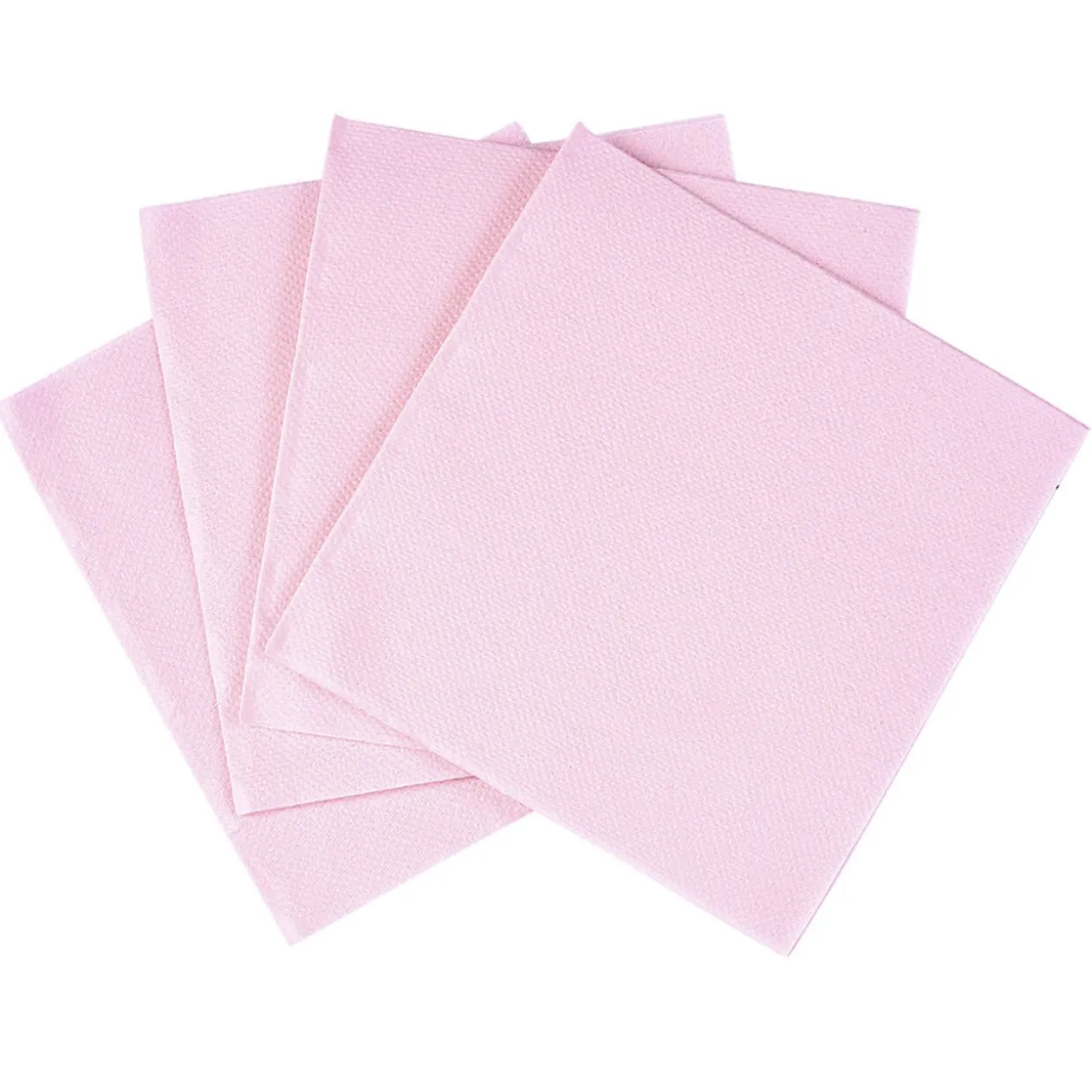 Serviette cocktail carrée rose 2 plis en papier x40