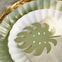 Serviette cocktail carrée blanc lin 2 plis en papier x40