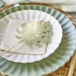 Serviette cocktail carrée blanc lin 2 plis en papier x40