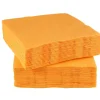 Serviette cocktail jetable orange mandarine x40