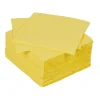 Serviette cocktail jetable 2 plis jaune canari x40