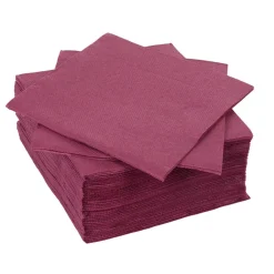 Serviette cocktail jetable prune x40