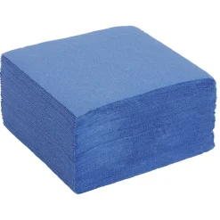 Serviette cocktail 25x25cm en papier bleu nuit x40