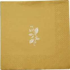 Serviette de Noël en papier doré x20