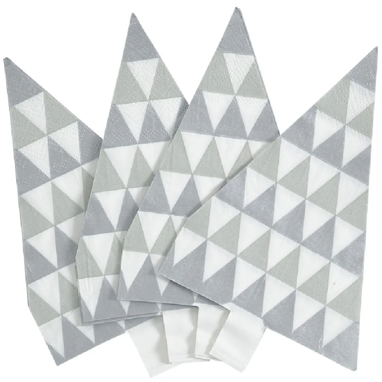 Serviette de table forme sapin blanche x10