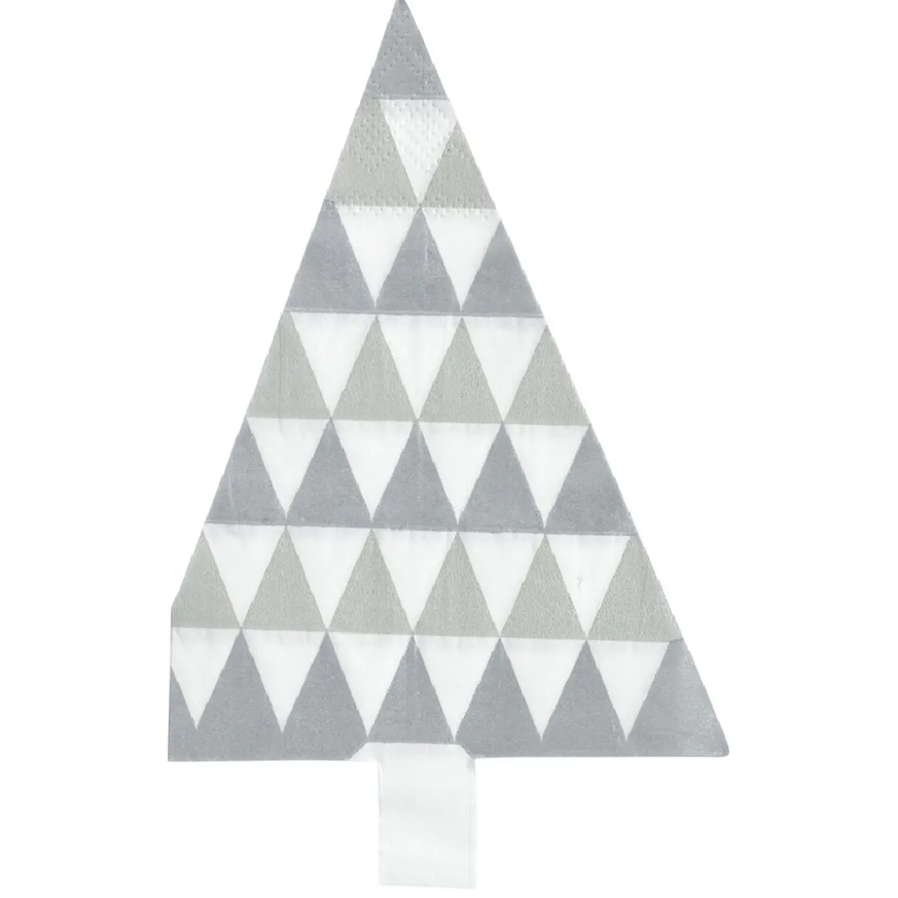 Serviette de table forme sapin blanche x10