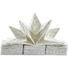 Serviette de table pré-pliée flocons argentés x12