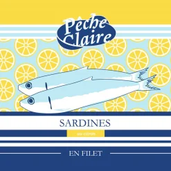 Serviette en papier 3 plis motif sardines x20