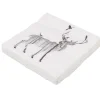 Serviette en papier blanc design renne gris x20