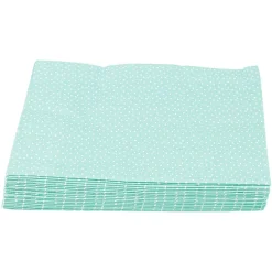 Serviette en papier bleu et blanche x 20