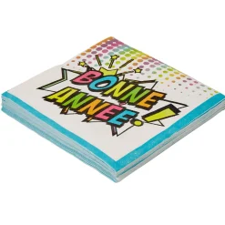 Serviette en papier Bonne année multicolore x20
