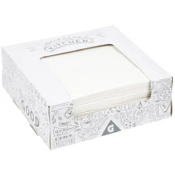 Serviette en papier carrée blanche x100 avec distributeur