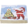 Serviette en papier décor sapin père Noël x20