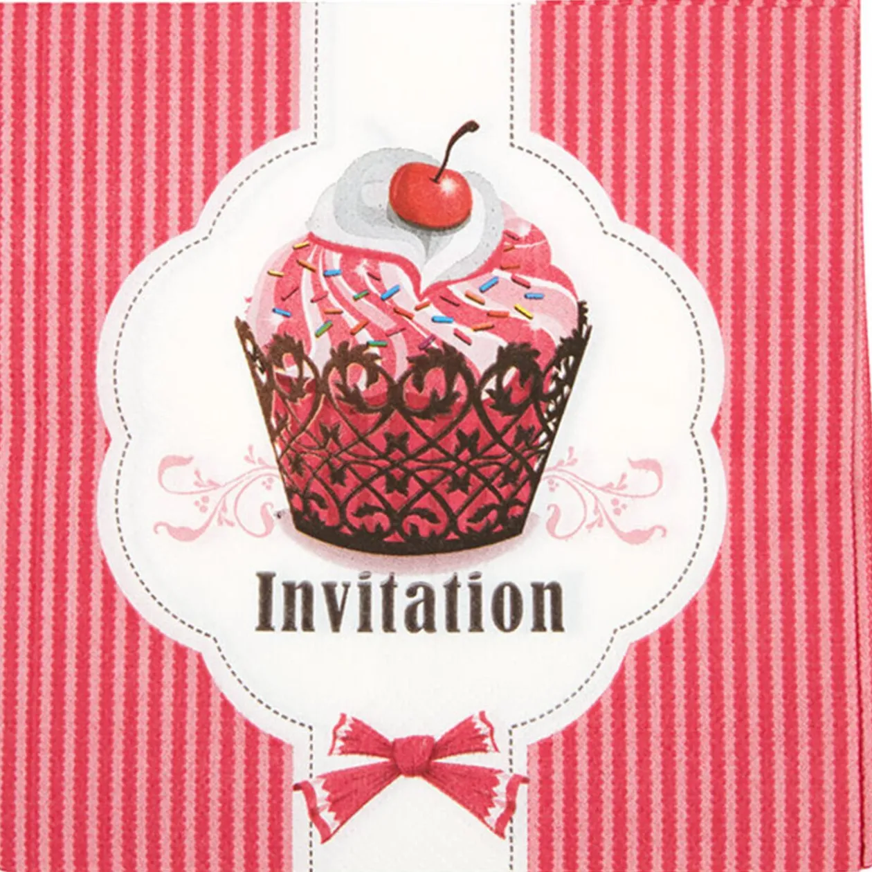 Serviette en papier design cupcake x20