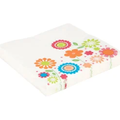 Serviette en papier design fleurs x20