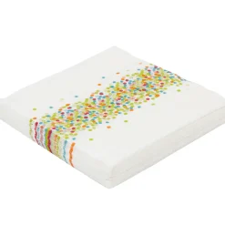 Serviette en papier design confettis multicolores x20
